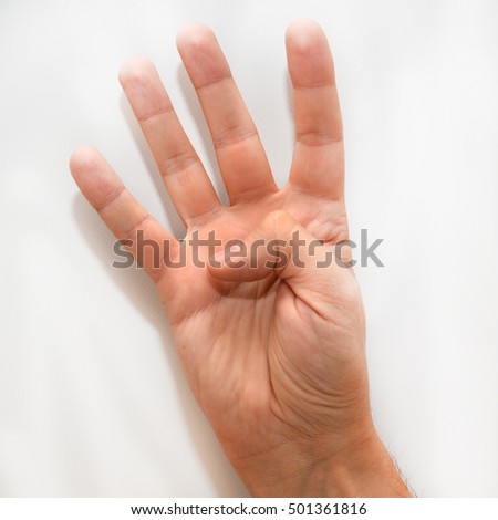 Number four in the American Sign Language (ASL) shown with one hand and a finger