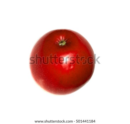 ripe apple isolated on white