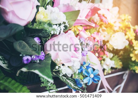Flowers background with soft color effect