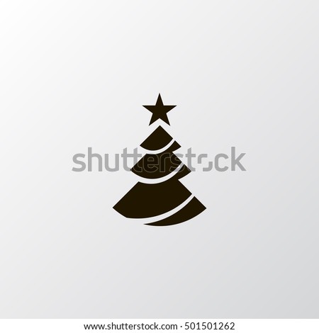 Christmas tree vector, clip art. Also useful as icon, logo, greeting card, web element, symbol, graphic image, silhouette and illustration.