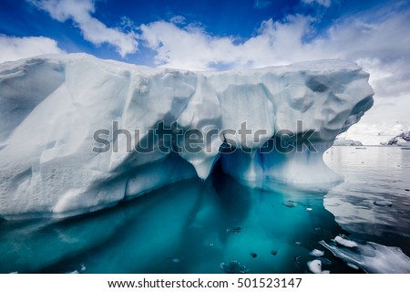 Snow white iceberg of Antarctica