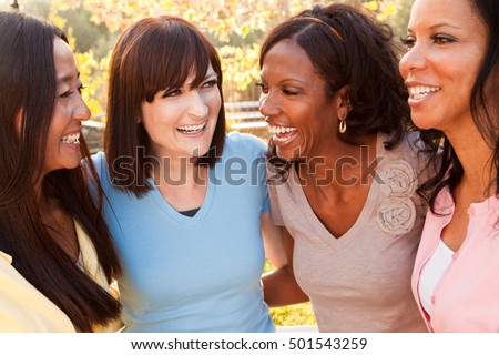Girlfriends Friendship Happiness Community Diversity Concept Royalty-Free Stock Photo #501543259