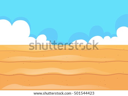 Nature scene with desert field illustration