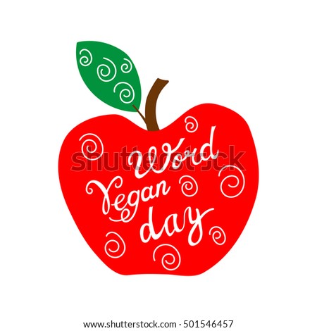 Hand drawn illustration of red apple on a white background.