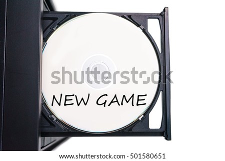 A disc with a word new game ready to be read by CPU.
