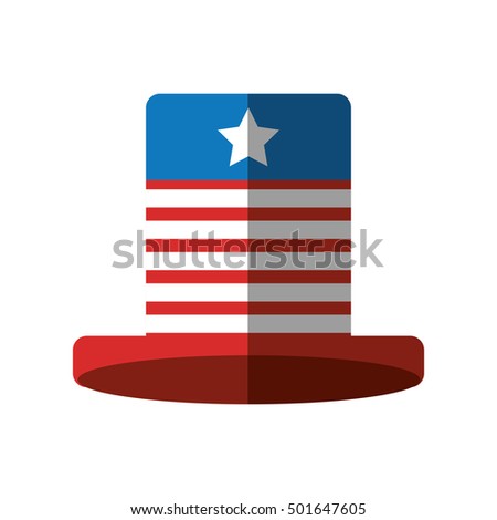 hat with usa flag icon vector illustration design