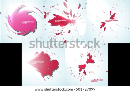Colorful paint splashes, abstract artistic background 