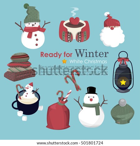 Vector seasonal illustration for winter and Christmas holiday.