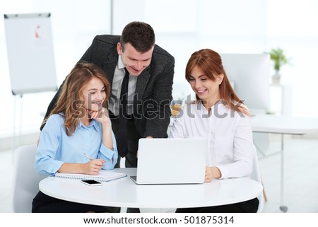 Business people at modern office