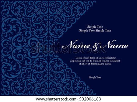 Wedding invitation cards with floral elements.