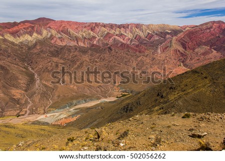 Hornocal, Mountain of fourteen colors, Quebrada de Humahuaca, Northern Argentina