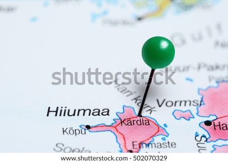 Kardla pinned on a map of Estonia

