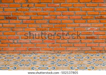Background of red brick wall pattern texture. Great for graffiti inscriptions.