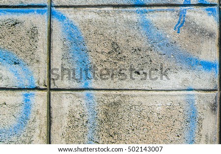 Wall block old have painting on surface for texture and background