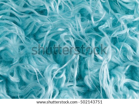 Blue artificial fur for texture or background