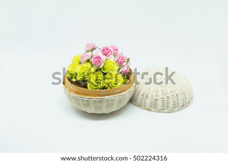 colorful flower in the basket