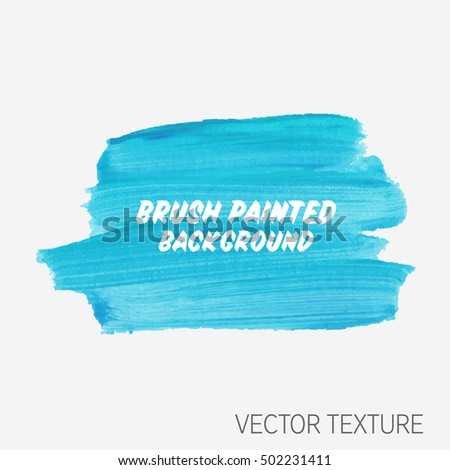 Logo brush painted watercolor background. Abstract texture design acrylic stroke poster vector illustration. Perfect design for headline, logo and sale banner. 
