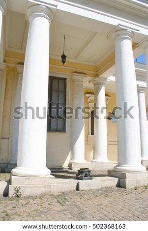 Vorontsov colonnade palace historical building architecture old town Primorsky boulevard Odessa