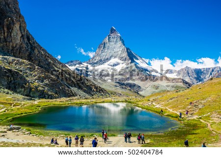 Peak 
Matterhorn in Swiss Alps
 Royalty-Free Stock Photo #502404784