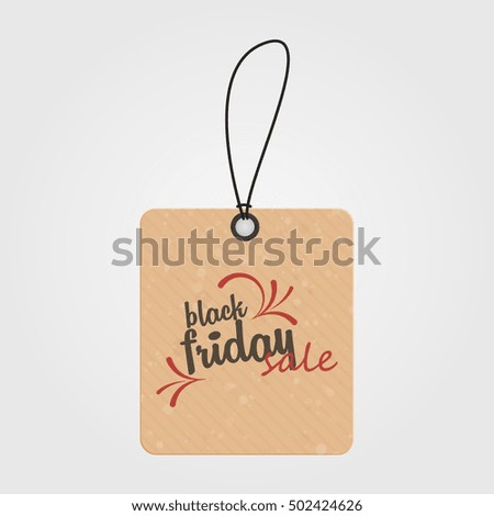 Black friday label with text, Vector illustration