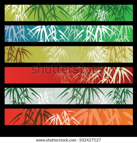 Bamboo background with banner 