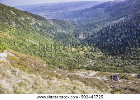 Mountain trail in Karkonosze 