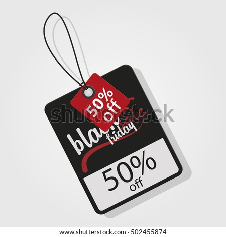 Black friday label with text, Vector illustration