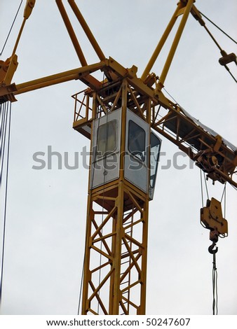 constructors crane. construction site crane. building crane.