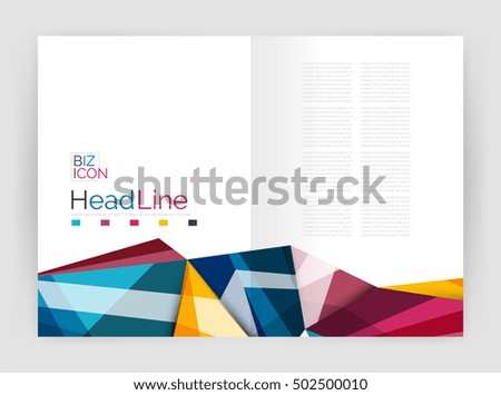 Business triangle design modern business annual report flyer. Vector illustration