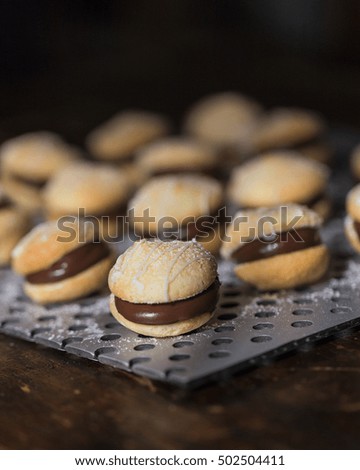 macaroon,a French pastry made from egg whites and almond powder