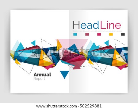 Business triangle design modern business annual report flyer. Vector illustration