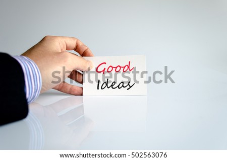 Good ideas text concept isolated over white background