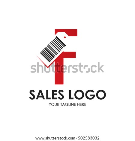 Alphabet logo in sales style