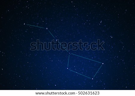Constellations. Ursa Major (Great bear) Royalty-Free Stock Photo #502631623