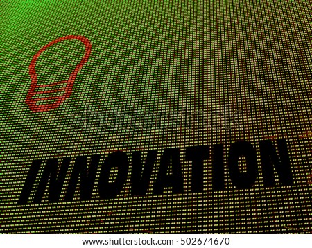 Innovation concept background for emerging technologies. Array of colored LED diodes.
