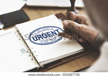Urgent Guarantee Approved Brand Label Concept