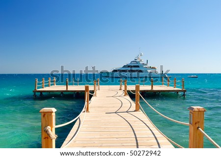 tropical pier Royalty-Free Stock Photo #50272942