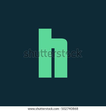 Letter H vector, logo. Useful as branding symbol, corporate identity, alphabet element, app icon, clip art and illustration.