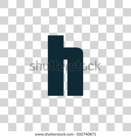 Letter H vector, logo. Useful as branding symbol, corporate identity, alphabet element, app icon, transparent clip art and illustration.
