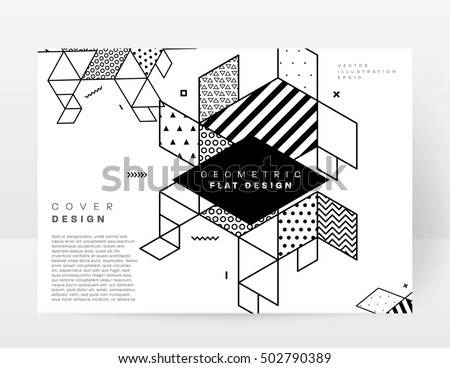 Geometric background Template for covers, flyers, banners, posters and placards, may be used for presentations and book covers, EPS10 vector illustration Royalty-Free Stock Photo #502790389