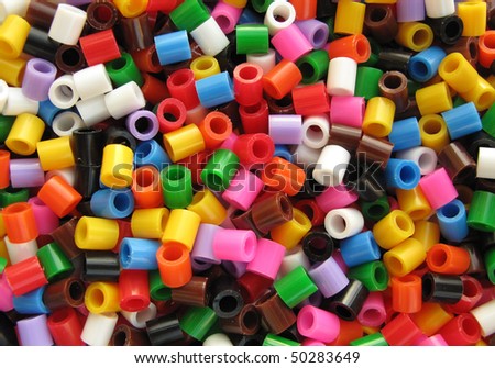 Colorful plastic tubes for making children jewelry
