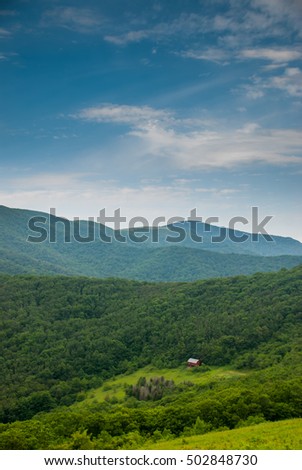 Distant View of Overmountain Shelter off the Appalachian Trail
