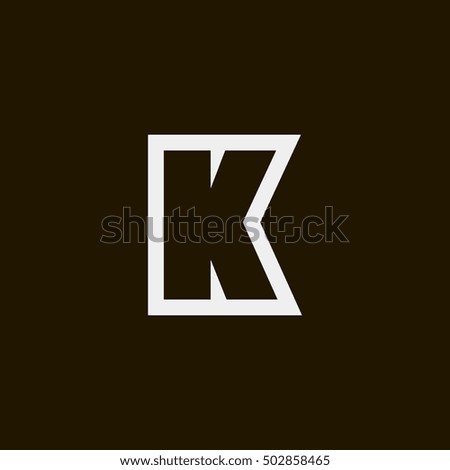 Letter K vector, logo. Useful as branding symbol, corporate identity, alphabet element, app icon, clip art and illustration.