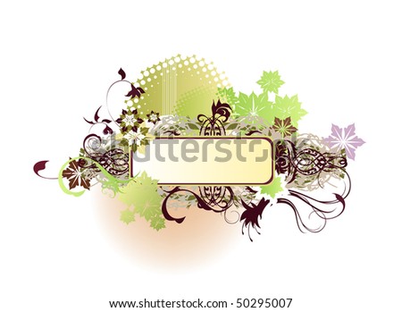 abstract floral background with screen for you text
