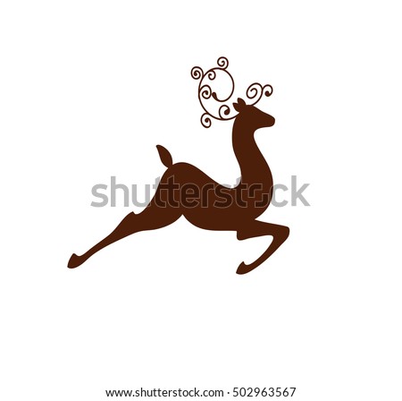 deer vector illustration silhouette
