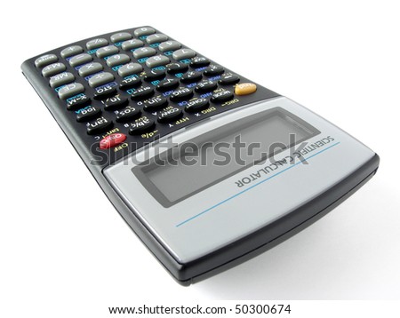 shallow DOF scientific calculator closeup