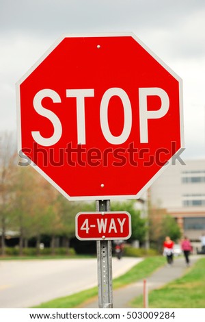stop sign in residential district