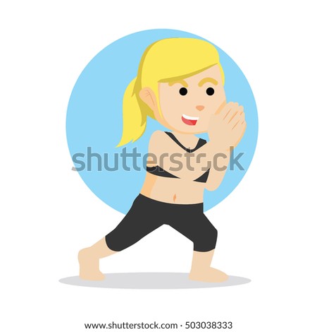 woman do yoga sport