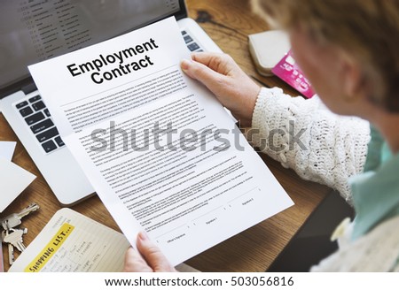 Employment Contract Obligation Terms Agreement Concept Royalty-Free Stock Photo #503056816