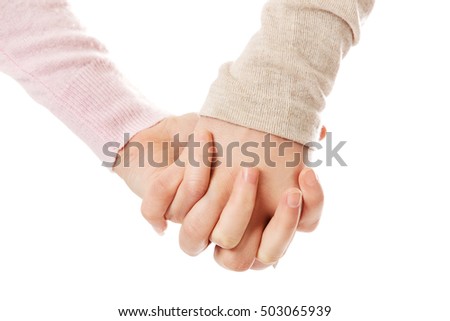 Friendship and love concept, isolated on white.